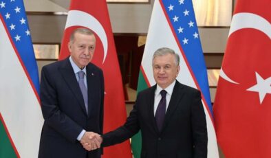 Cumhurbaşkanı Erdoğan, Mirziyoyev ile bir araya geldi