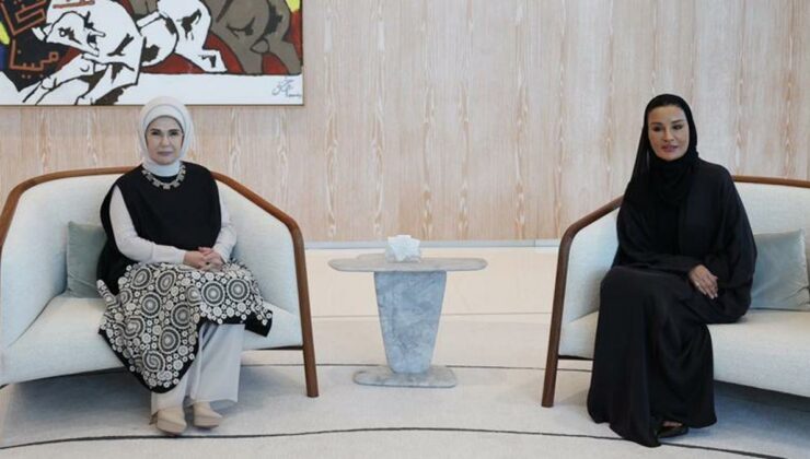 Emine Erdoğan, Katar Vakfı Başkanı ile bir araya geldi