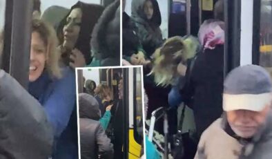 İstanbul’da otobüste 2 yolcu arasında kavga! O anlar kamerada