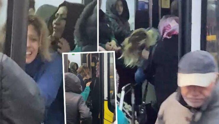 İstanbul’da otobüste 2 yolcu arasında kavga! O anlar kamerada