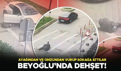 Beyoğlu’nda dehşet! Ayağından ve omzundan silahla vuruldu; otomobilden yola atıldı