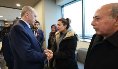 Cumhurbaşkanı Erdoğan’dan yaralı teknisyene ziyaret