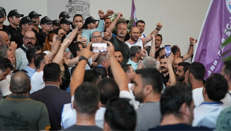 İzmir Büyükşehir Belediyesi’nde işçiler iş bıraktı, ortalık karıştı