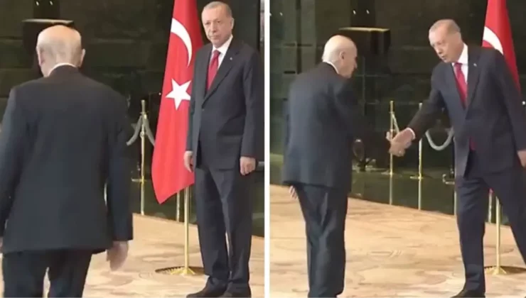 Cumhurbaşkanı Erdoğan’ın Bahçeli’ye gösterdiği nezaket tebrik törenine damga vurdu