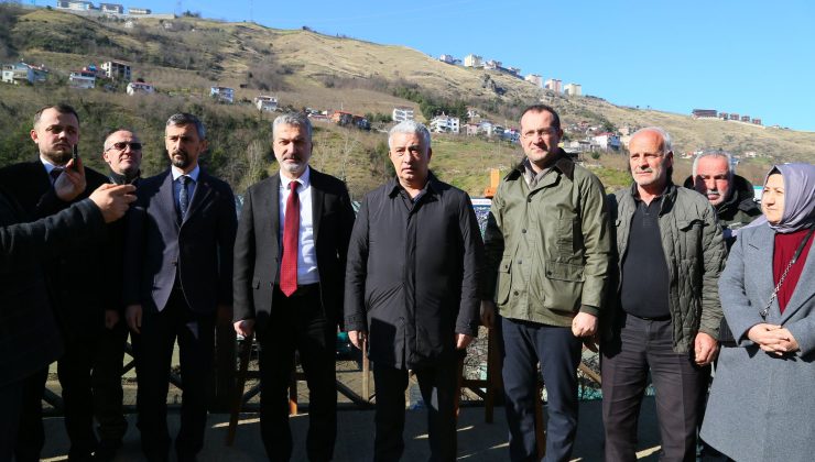 Akçaabat Sera Gölü’nde yapılan çalışmaları yerinde inceleyen AK Parti Trabzon Milletvekili Vehbi Koç